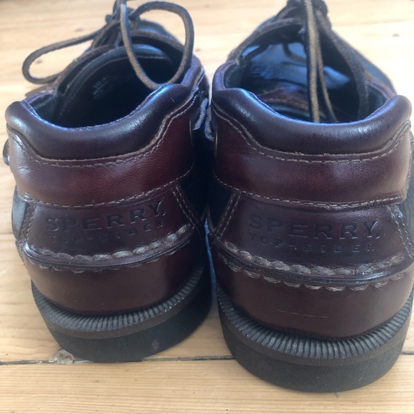 Sperry Men's Brown Leather Boat Mako Collection Shoes Size 10.5 - Picture 6 of 10